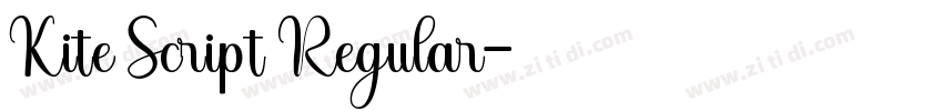 Kite Script Regular字体转换